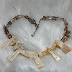 Vintage Mother of Pearl Chip Bohemian Necklace